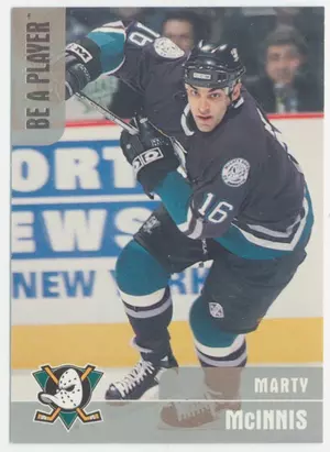 1999-00 IN THE GAME BE A PLAYER MEMORABILIA - MARTY McINNIS #144 SILVER 607/1000