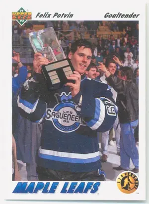 1991-92 UPPER DECK - FELIX POTVIN #460 STAR ROOKIE