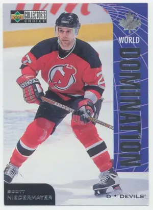 1997-98 COLLECTOR'S CHOICE - SCOTT NIEDERMAYER #W12 WORLD DOMINATION