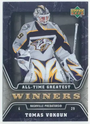 2006-07 UPPER DECK - TOMAS VOKOUN #ATG12 ALL-TIME GREATEST WINNERS