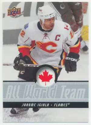 2008-09 UPPER DECK - JAROME IGINLA #AWT7 ALL WORLD TEAM