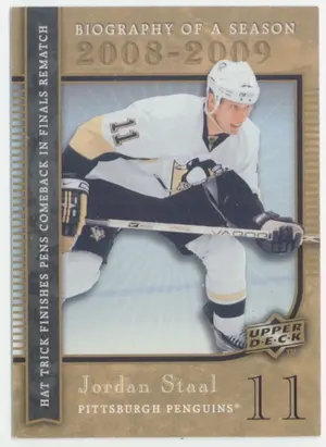 2008-09 UPPER DECK BIOGRAPHY OF A SEASON - JORDAN STAAL #BS9