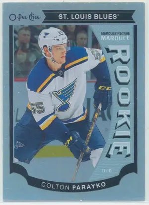 2015-16 UPPER DECK - COLTON PARAYKO #U18 MARQUEE ROOKIE O-PEE-CHEE UPDATE RAINBOW FOIL