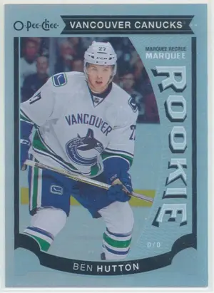 2015-16 UPPER DECK - BEN HUTTON #U19 MARQUEE ROOKIE O-PEE-CHEE UPDATE RAINBOW FOIL