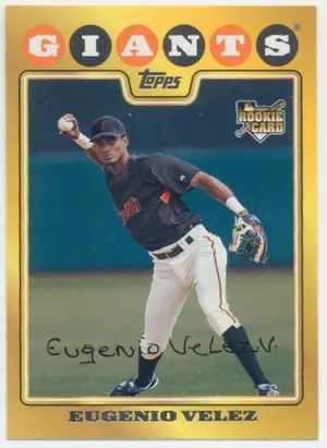 2008 Topps - Eugenio Velez #RV8 Kmart Gold Rookie Variations