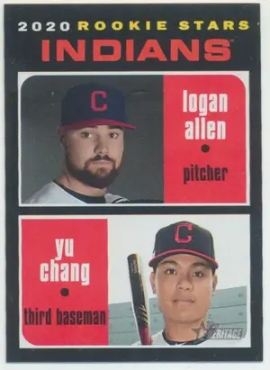 2020 Topps Heritage - Logan Allen/Yu Chang #231 Rookie Stars