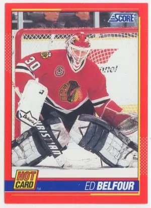 1991-92 SCORE - ED BELFOUR #9 HOT CARD
