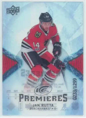 2017-18 UPPER DECK ICE - JAN RUTTA #111 PREMIERES 233/1299