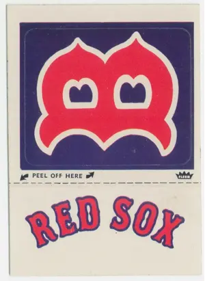 1980 Fleer - Boston Red Sox Laughlin World Series Team Logo Sticker Backs