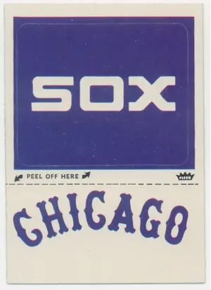 1980 Fleer - Chicago White Sox Laughlin World Series Team Logo Sticker Backs