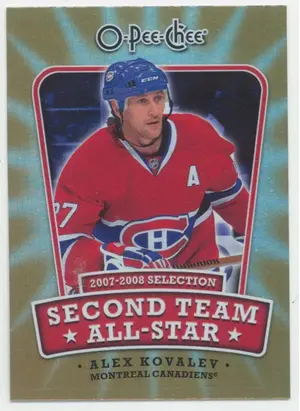 2008-09 O-PEE-CHEE - ALEX KOVALEV #2ND-AK SECOND TEAM ALL-STAR