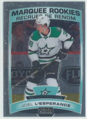 2019-20 O-PEE-CHEE PLATINUM - JOEL L'ESPERANCE #168 MARQUEE ROOKIES