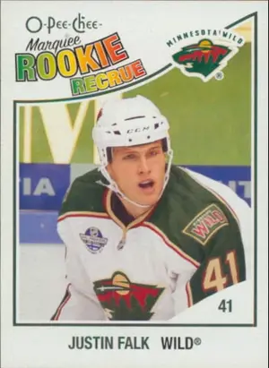 2010-11 O-PEE-CHEE - JUSTIN FALK #505 MARQUEE ROOKIE