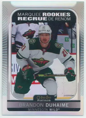 2021-22 O-PEE-CHEE PLATINUM - BRANDON DUHAIME #293 MARQUEE ROOKIES RAINBOW