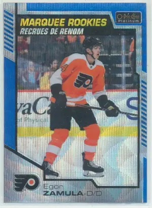 2020-21 O-PEE-CHEE PLATINUM - EGOR ZAMULA #170 MARQUEE ROOKIES BLUE SURGE