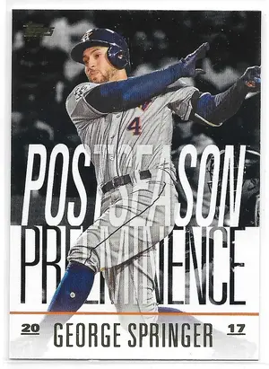 2018 Topps Update Postseason Preeminence Black #PO-23 George Springer