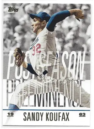 2018 Topps Update Postseason Preeminence #PO-15 Sandy Koufax