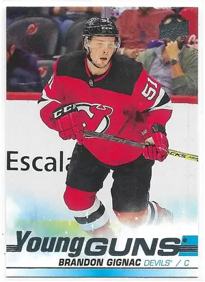 2019-20 Upper Deck #239 Brandon Gignac RC (Young Guns)