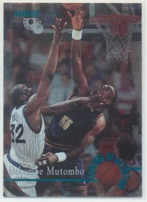 1995 Classic Rookies - Dikembe Mutombo #106 Centers of Attention Foil Parallel