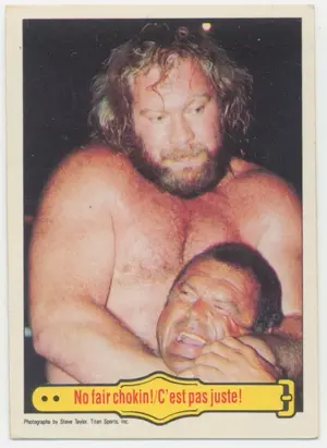 1985 O-Pee-Chee WWF - Big John Studd/Ivan Putski #36 "No Fair Chokin'!" RC