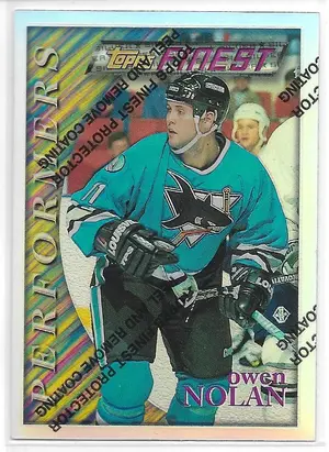 1995-96 Finest Refractors #142 Owen Nolan (Silver, Performers)