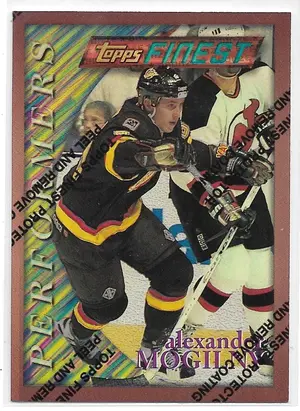1995-96 Finest Refractors #160 Alexander Mogilny (Bronze, Performers)