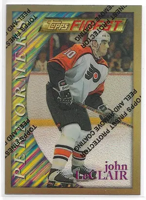 1995-96 Finest Refractors #179 John LeClair (Gold, Performers)