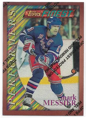 1995-96 Finest Refractors #50 Mark Messier (Bronze, Performers)