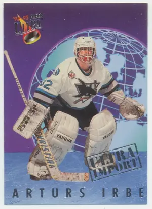 1992-93 FLEER ULTRA - ARTURS IRBE #5 ULTRA IMPORT