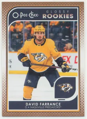 2021-22 UPPER DECK - DAVID FARRANCE #R-19 O-PEE-CHEE GLOSSY ROOKIES BRONZE