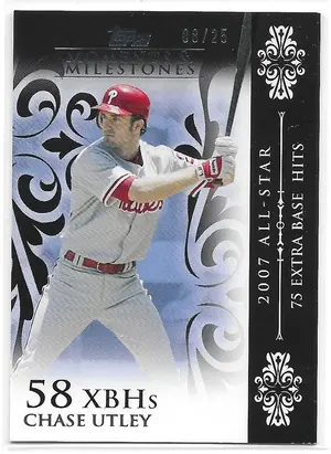 2008 Topps Moments & Milestones Black #60 Chase Utley (08/25)