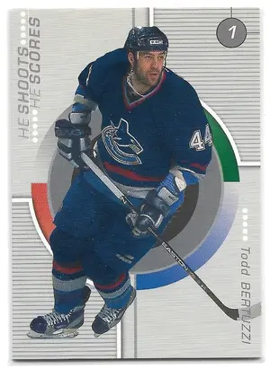 2001-02 Be A Player Update He Shoots He Scores Points #NNO Todd Bertuzzi