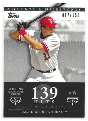 2007 Topps Moments & Milestones #67 Ryan Zimmerman (017/150)