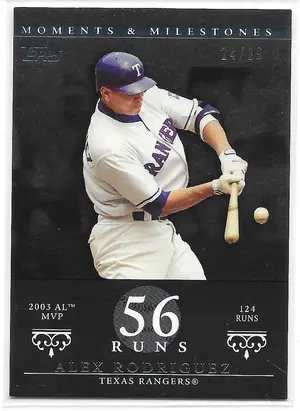 2007 Topps Moments & Milestones Black #30 Alex Rodriguez (24/29)