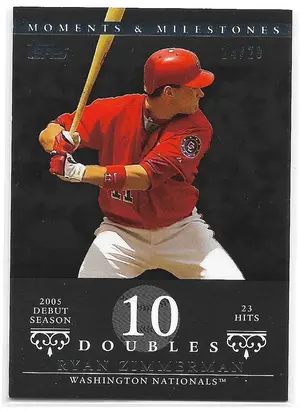 2007 Topps Moments & Milestones Black #158 Ryan Zimmerman (14/29)