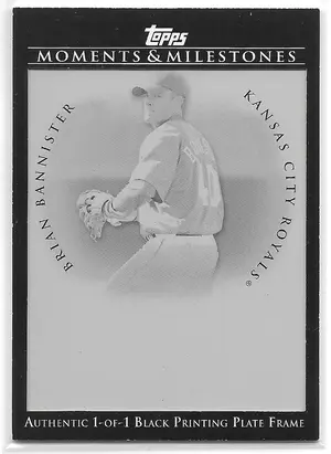 2008 Topps Moments & Milestones Printing Plate Frame Black #128 Brian Bannister (1/1)