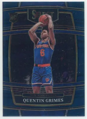 2021-22 Panini Select - Quentin Grimes #24 RC Concourse Blue Parallel