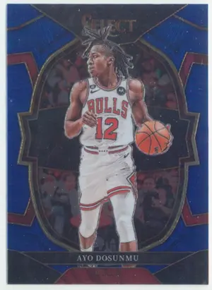2022-23 Panini Select - Ayo Dosunmu #21 Concourse Blue Parallel