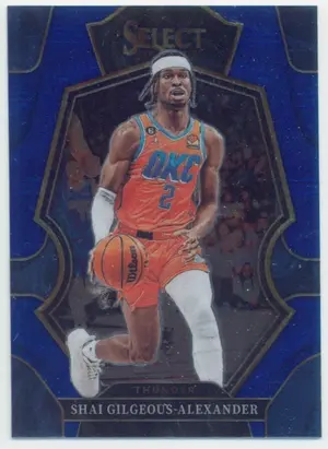 2022-23 Panini Select - Shai Gilgeous-Alexander #156 Premier Level Blue Parallel