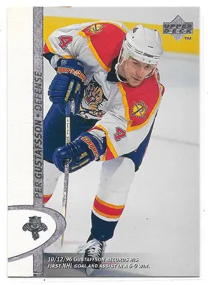 1996-97 Upper Deck #267 Per Gustafsson RC (Rare White Border Misprint!)