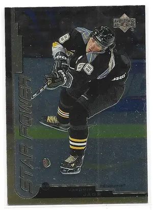 1999-00 UD Gold Reserve #138 Jaromir Jagr (Star Power) (Missing hologram on back)