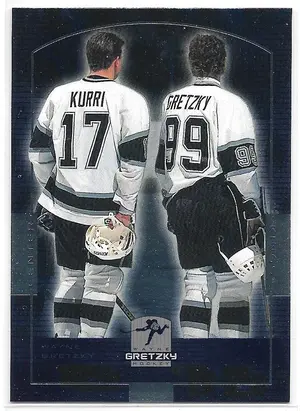 1999-00 UD Wayne Gretzky Hall of Fame Career #HOF15 Wayne Gretzky (w/ Jari Kurri)
