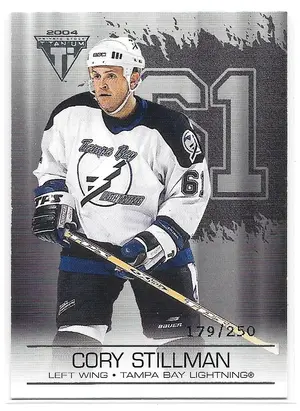 2003-04 Titanium Retail Jersey Number Parallel #92 Cory Stillman (179/250)