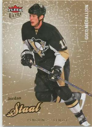 2008-09 FLEER ULTRA - JORDAN STAAL #80 GOLD MEDALLION