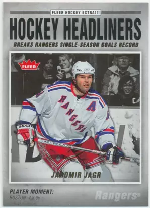 2006-07 FLEER - JAROMIR JAGR #HL21 HOCKEY HEADLINERS