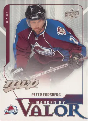 2008-09 MVP - PETER FORSBERG #MV12 MARKED BY VALOR