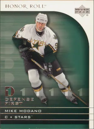 2001-02 HONOR ROLL - MIKE MODANO #DF1 DEFENSE FIRST