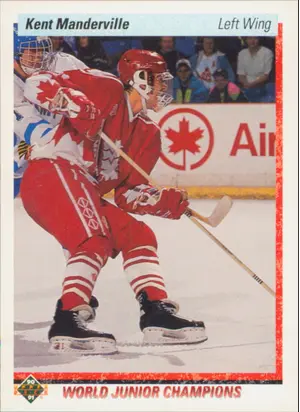 1990-91 UPPER DECK - KENT MANDERVILLE #465 ROOKIE