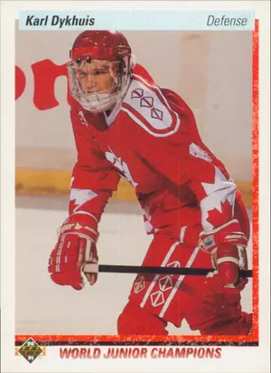 1990-91 UPPER DECK - KARL DYKHUIS #471 ROOKIE