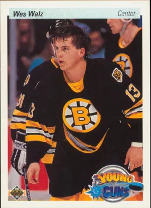 1990-91 UPPER DECK - WES WALZ #527 YOUNG GUNS